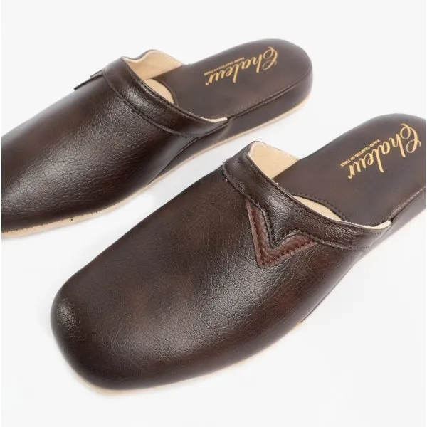 Chaleur PIERO Mens Mule Slippers Brown sold by Shuperb product image thumbnail 3