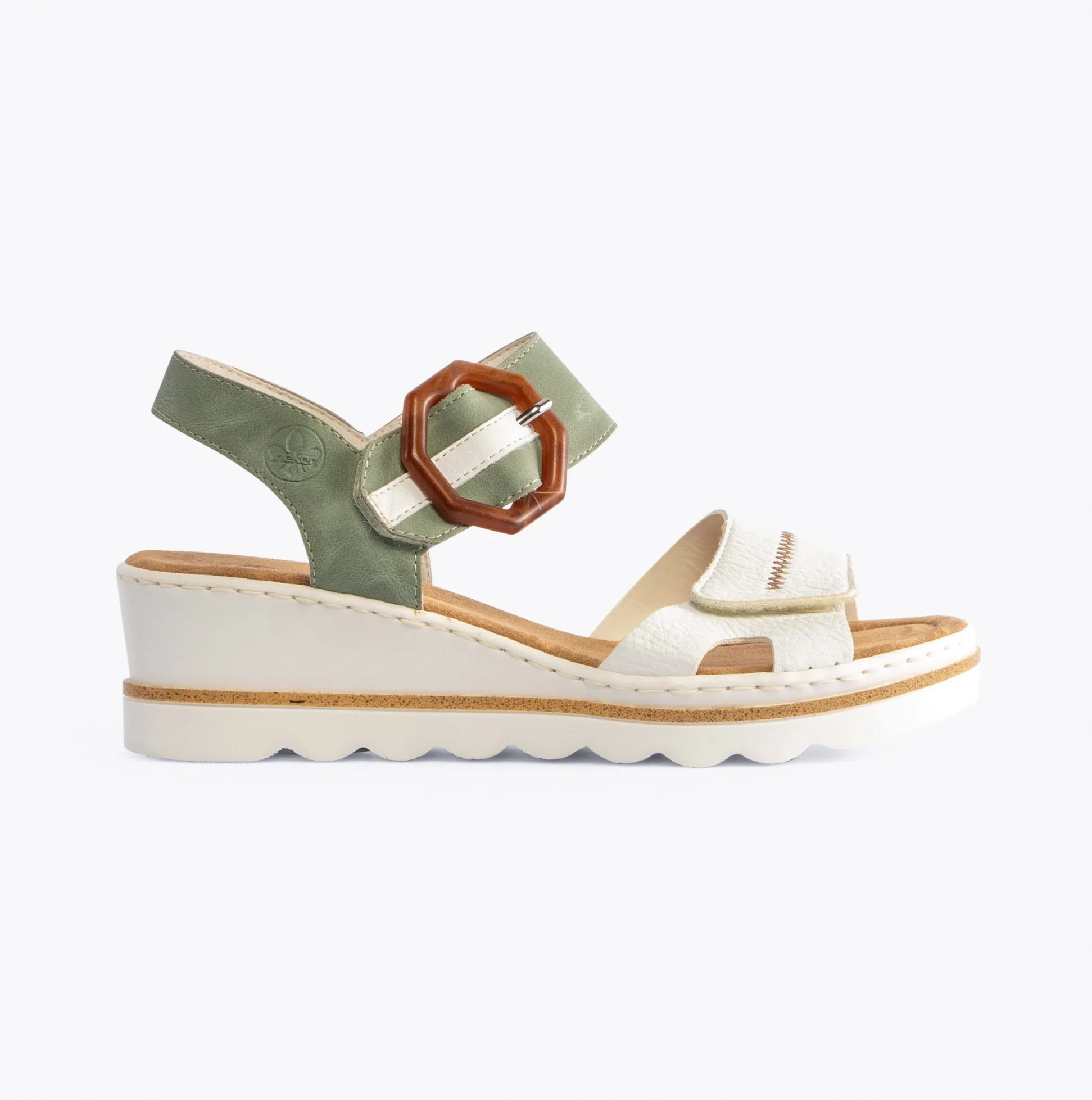 Rieker 67476-81 Womens Sandals Green sold by Shuperb