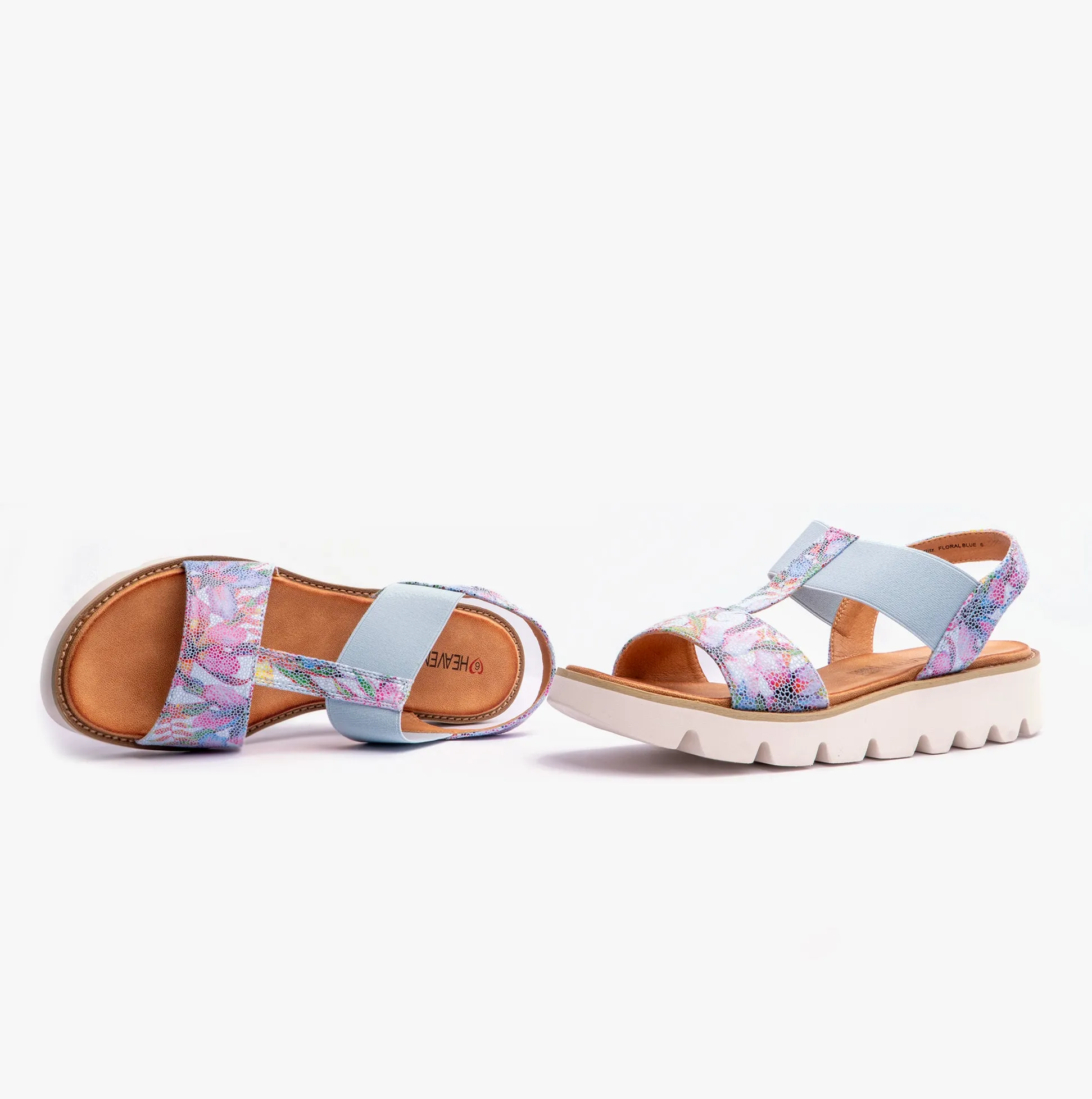 Heavenly Feet RITZ Womens Sandals Floral Blue sold by Shuperb product image thumbnail 3