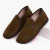 663 (AFELPADO) Mens Suede Full Slippers Khaki sold by Shuperb