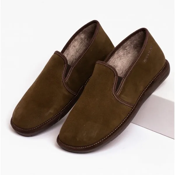 663 (AFELPADO) Mens Suede Full Slippers Khaki sold by Shuperb product image thumbnail 2