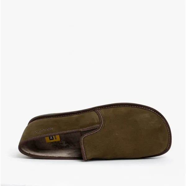 663 (AFELPADO) Mens Suede Full Slippers Khaki sold by Shuperb product image thumbnail 4