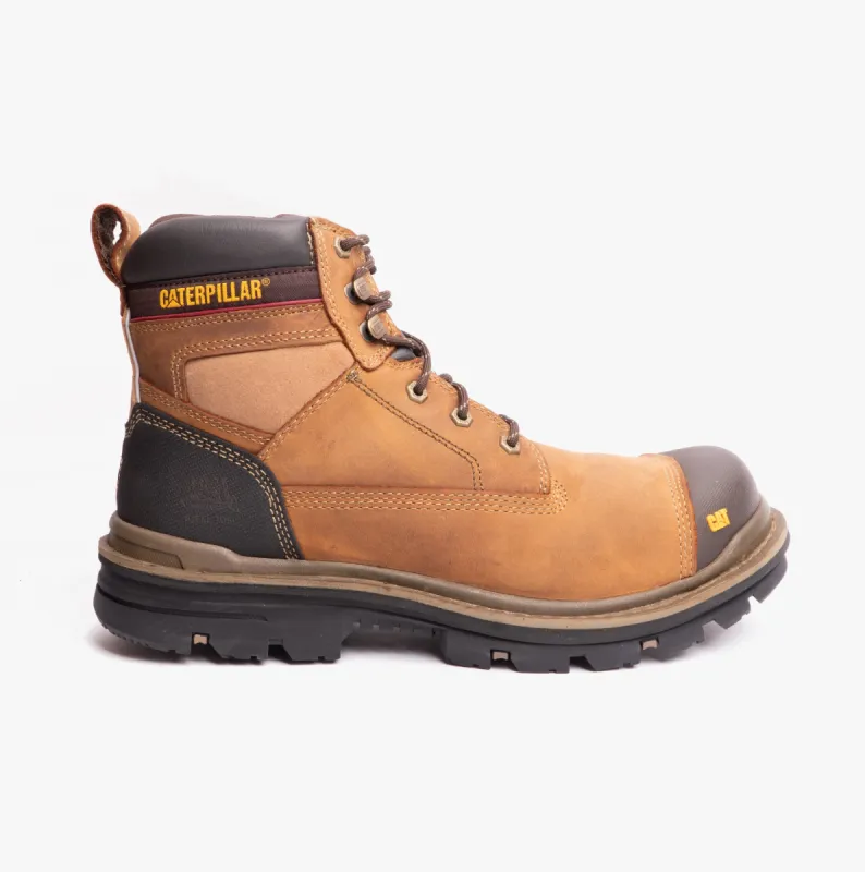 CAT GRAVEL 6" Mens Leather Safety Boots Beige sold by Shuperb