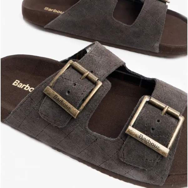 Barbour EDDIE Mens Suede Mule Slippers Brown sold by Shuperb product image thumbnail 2