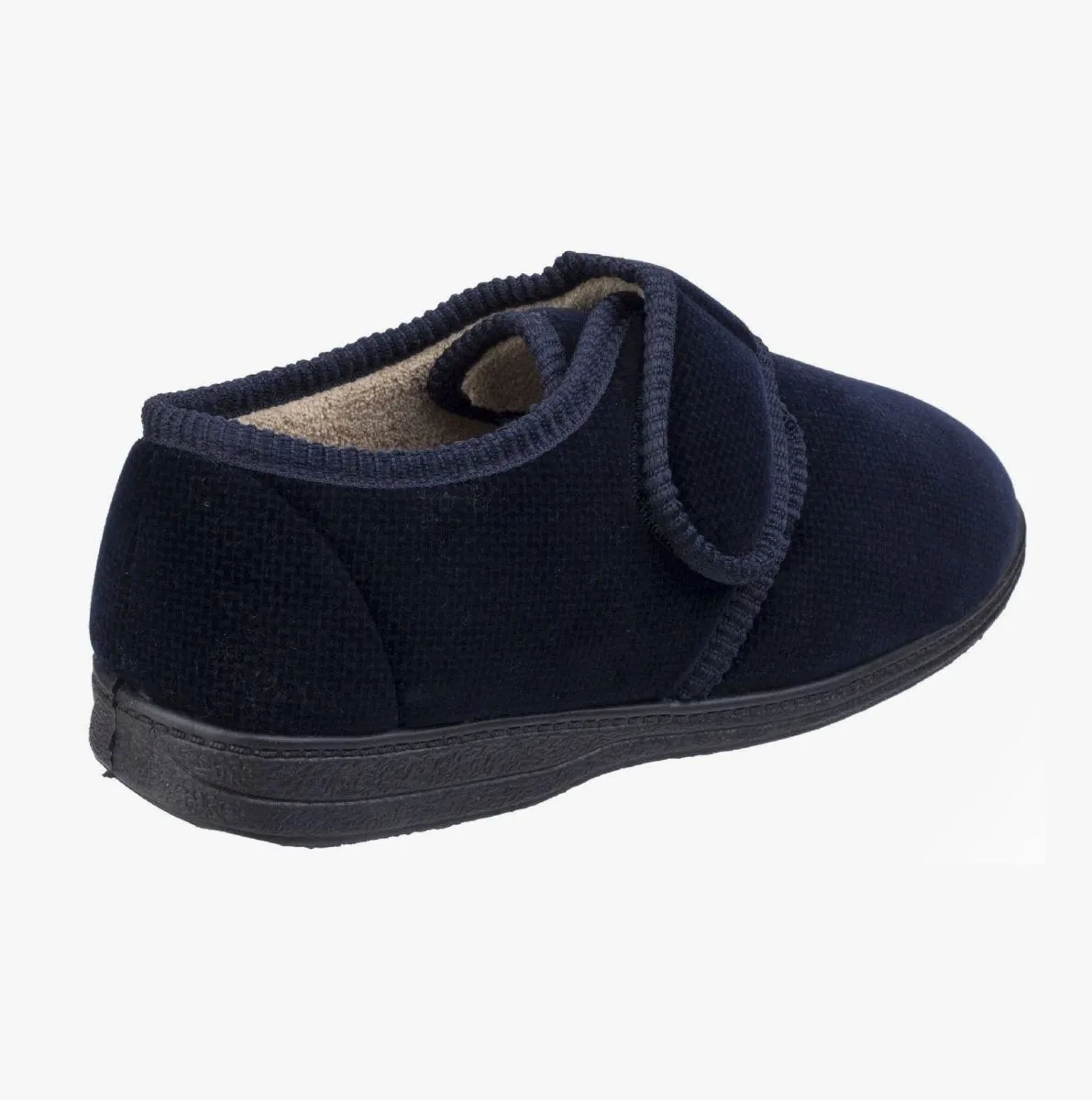 Fleet & Foster SAM Mens Velour Full Slippers Navy sold by Shuperb product image thumbnail 3