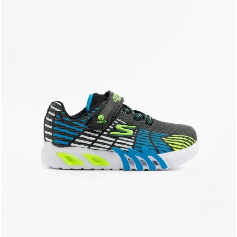 Skechers 400135N/BBLM FLEX-GLOW ELITE Boys Trainers Black/Lime sold by Shuperb