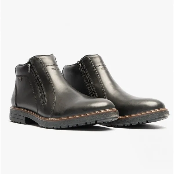 Rieker 33160-00 Mens Double Zip Fur Lined Boots Black sold by Shuperb product image thumbnail 2