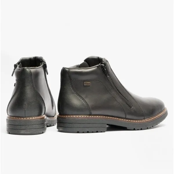 Rieker 33160-00 Mens Double Zip Fur Lined Boots Black sold by Shuperb product image thumbnail 3