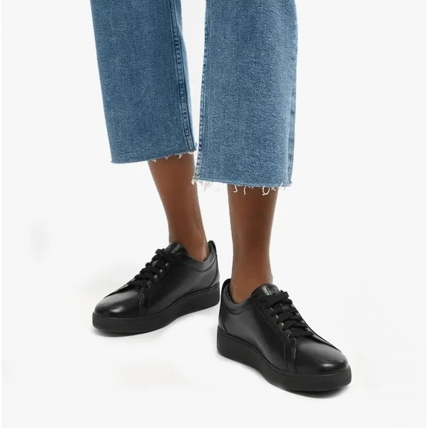RALLY Ladies Leather Trainers All Black sold by Shuperb product image thumbnail 2