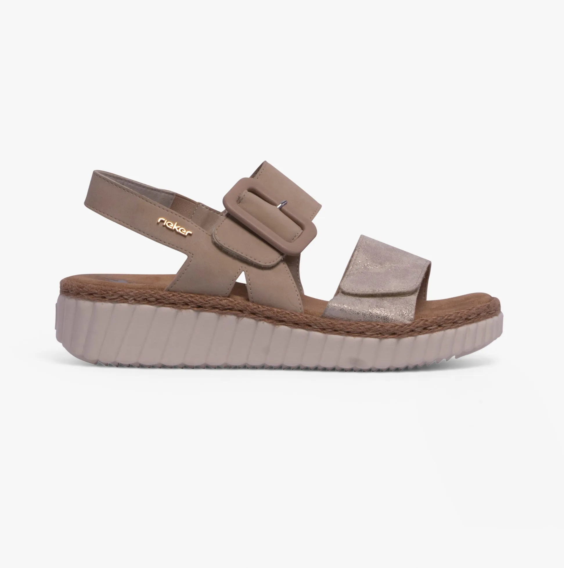 Rieker 69260-60 Womens Sandals Beige sold by Shuperb
