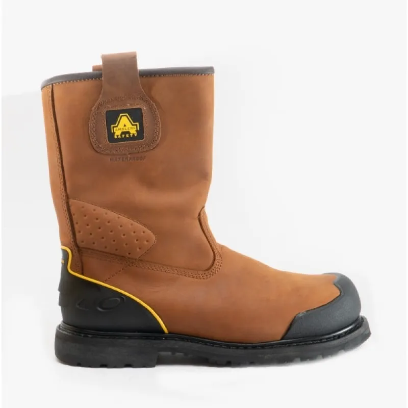 Amblers Safety FS223 Mens Leather Rigger Safety Boots Brown sold by Shuperb