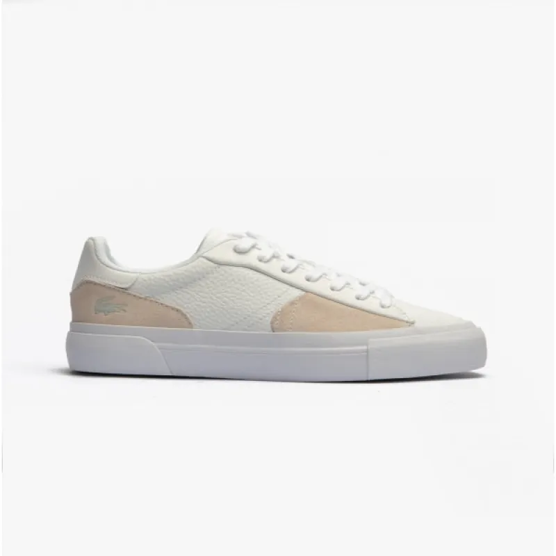 Lacoste L006 222 1 Womens Leather Trainers White made by Lacoste