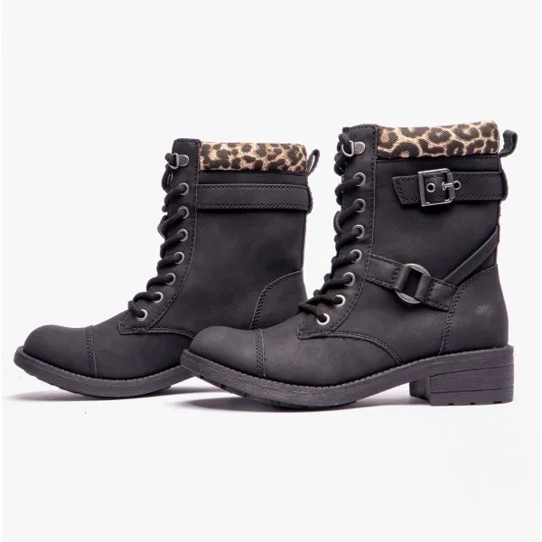 THUNDER SANTEE/TAMPA Ladies Biker Boots Black/Natural sold by Shuperb product image thumbnail 5