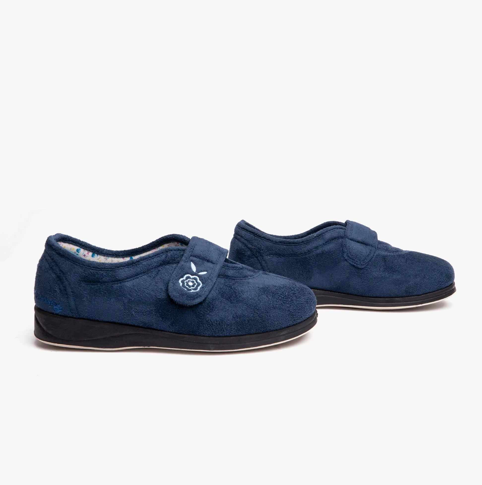 Padders CAMILLA Womens (2E Fit) Touch Fasten Slippers Denim Blue sold by Shuperb product image thumbnail 2