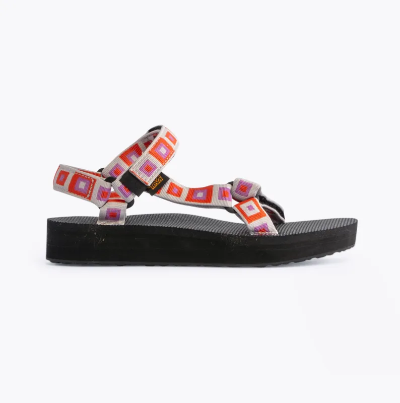 Teva MIDFORM UNIVERSAL Womens Sandals Retro Squares Explore sold by Shuperb