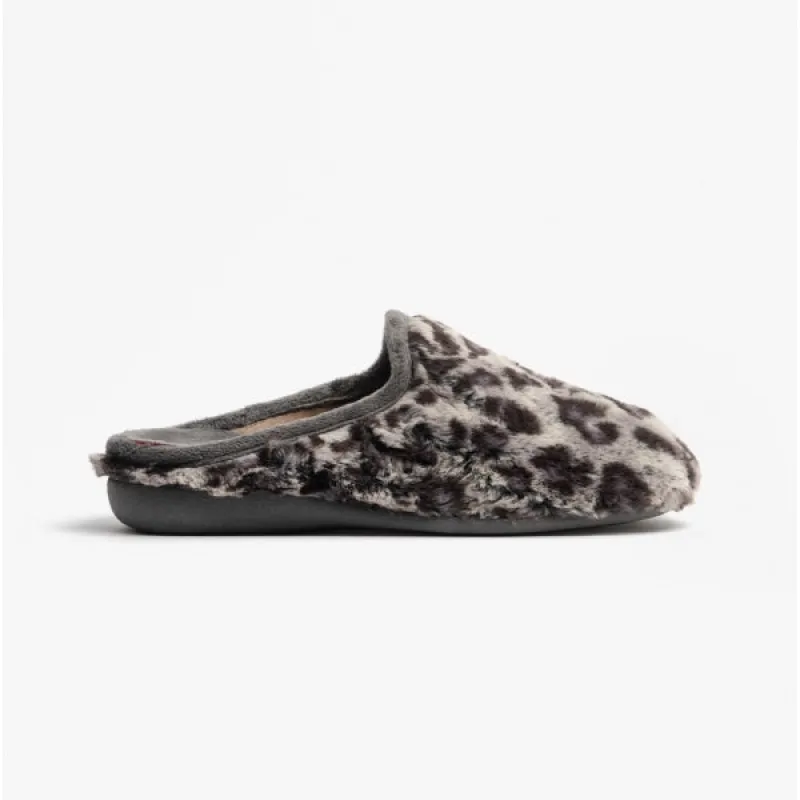 LYNX Ladies (EE Fit) Mule Slippers Grey sold by Shuperb