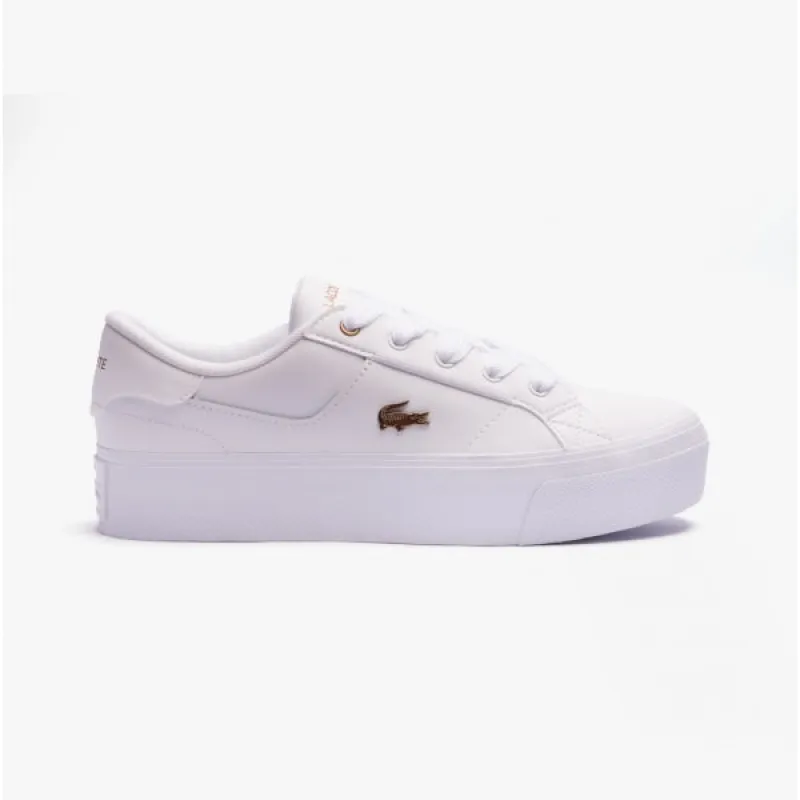 ZIANE Womens Platform Casual Trainers White made by Lacoste