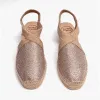 VELINO Ladies Wedge Espadrilles Platinum sold by Shuperb