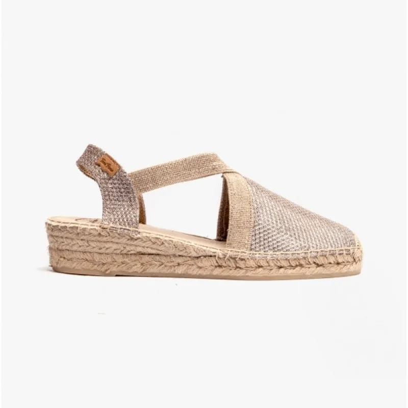 VELINO Ladies Wedge Espadrilles Platinum sold by Shuperb