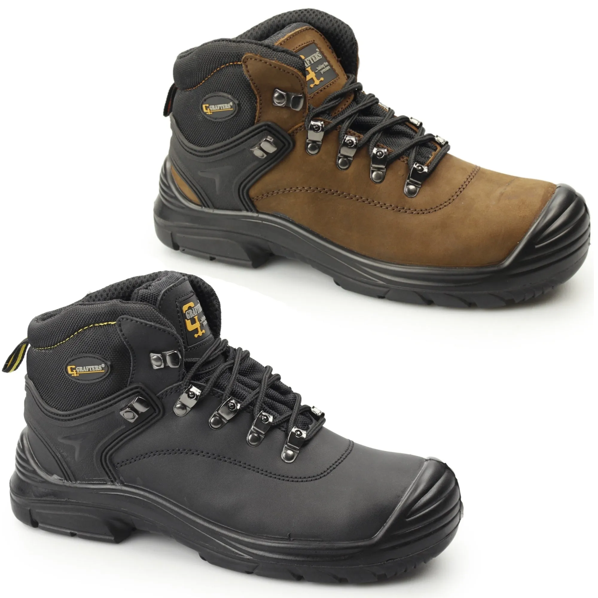 Grafters M9508A Mens Leather Super Wide Safety Boots Black sold by Shuperb product image thumbnail 5