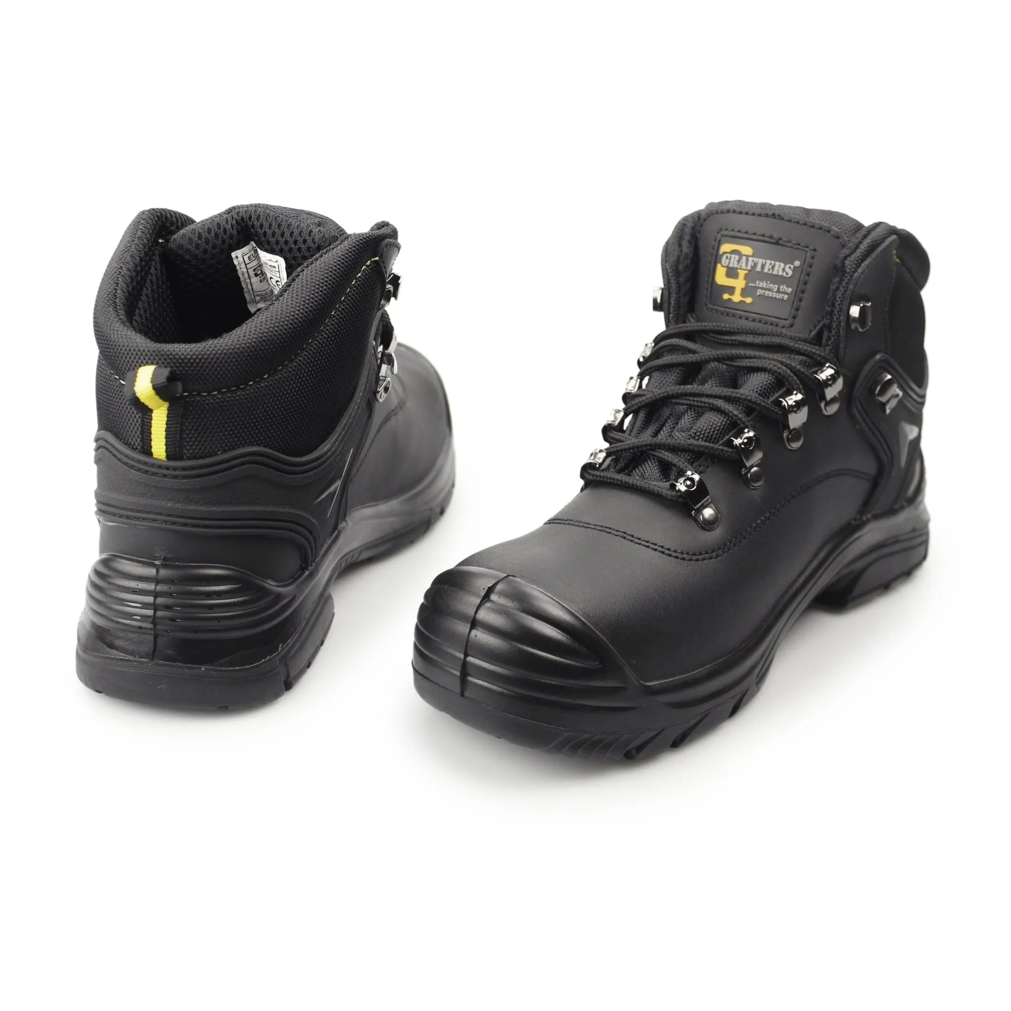 Grafters M9508A Mens Leather Super Wide Safety Boots Black sold by Shuperb product image thumbnail 4