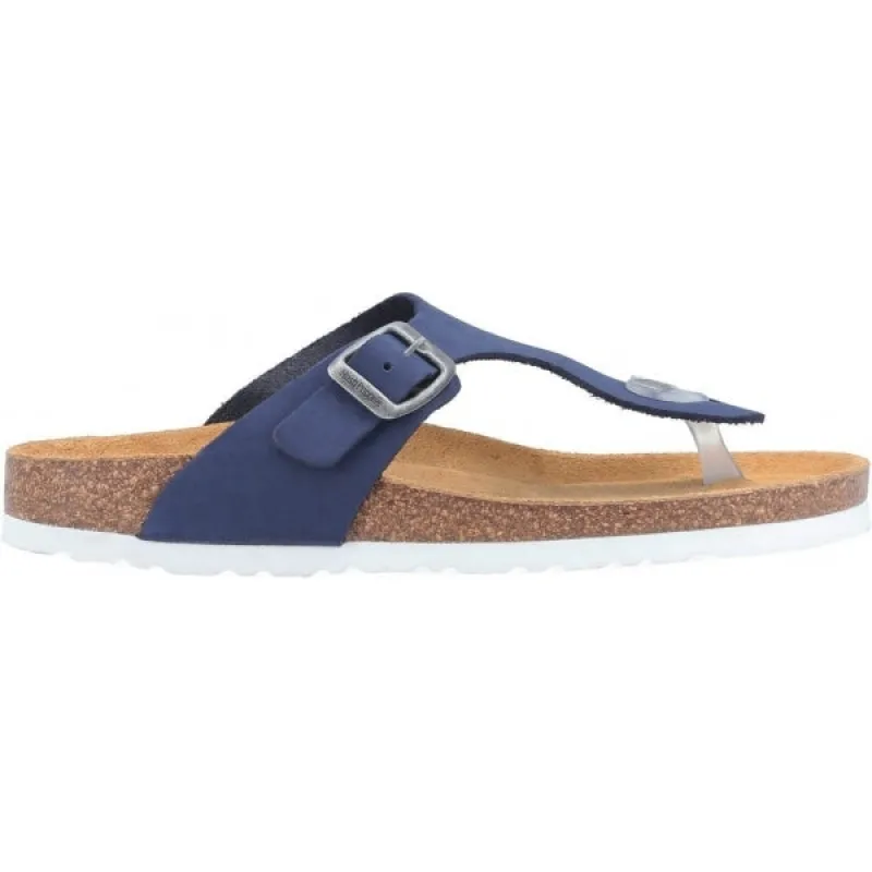 Hush Puppies KAYLA Womens Leather Toe Post Sandals Navy sold by Shuperb