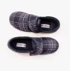 HARRY Mens (G Fit) Touch Fasten Full Slippers Navy Check sold by Shuperb