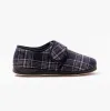 HARRY Mens (G Fit) Touch Fasten Full Slippers Navy Check sold by Shuperb