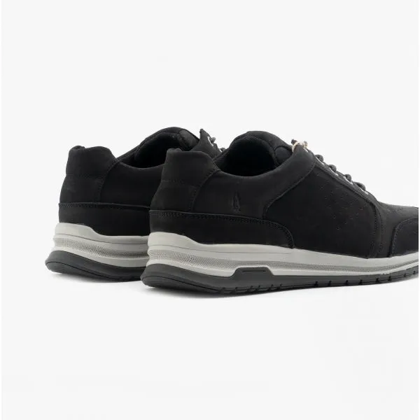 Hush Puppies JOSEPH Mens Leather Lace-Up Trainers Black Nubuck sold by Shuperb product image thumbnail 5