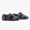 HARRY Mens (G Fit) Touch Fasten Full Slippers Navy Check sold by Shuperb
