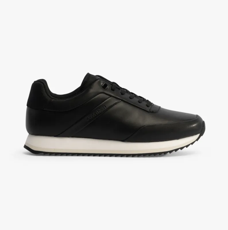Calvin Klein RUNNER LACE UP Womens Trainers Ck Black made by Calvin Klein