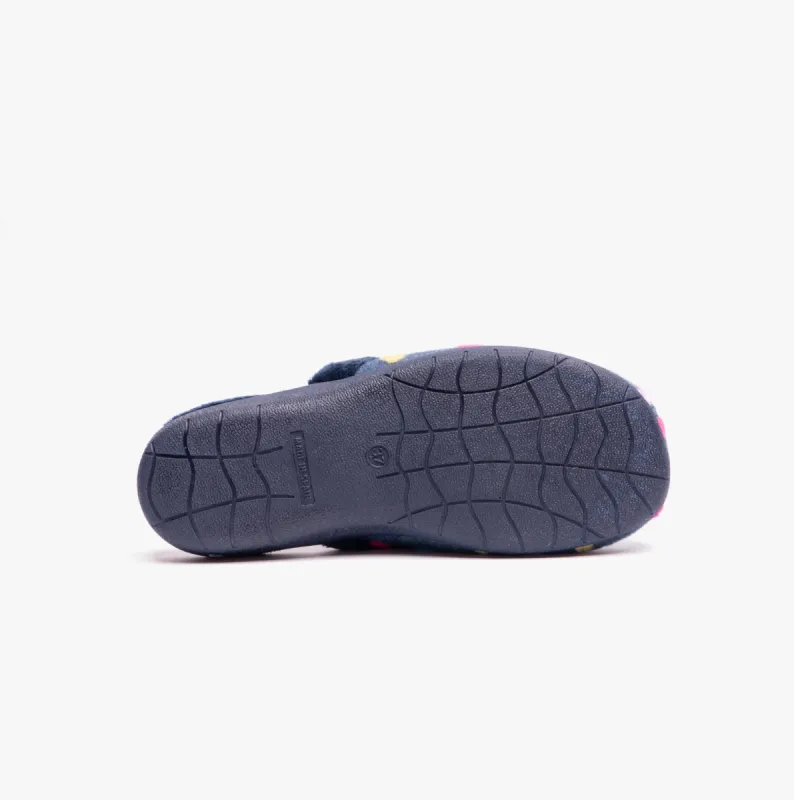 BERLIE Womens Slippers Blue made by Shuperb
