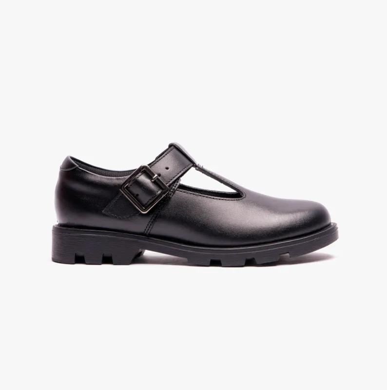 Roamers G705A Girls T-Bar Buckled School Shoes Black sold by Shuperb