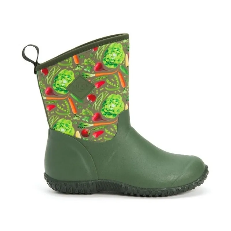 MUCKSTER II MID Ladies Rubber Boots Green Veggie Print sold by Shuperb