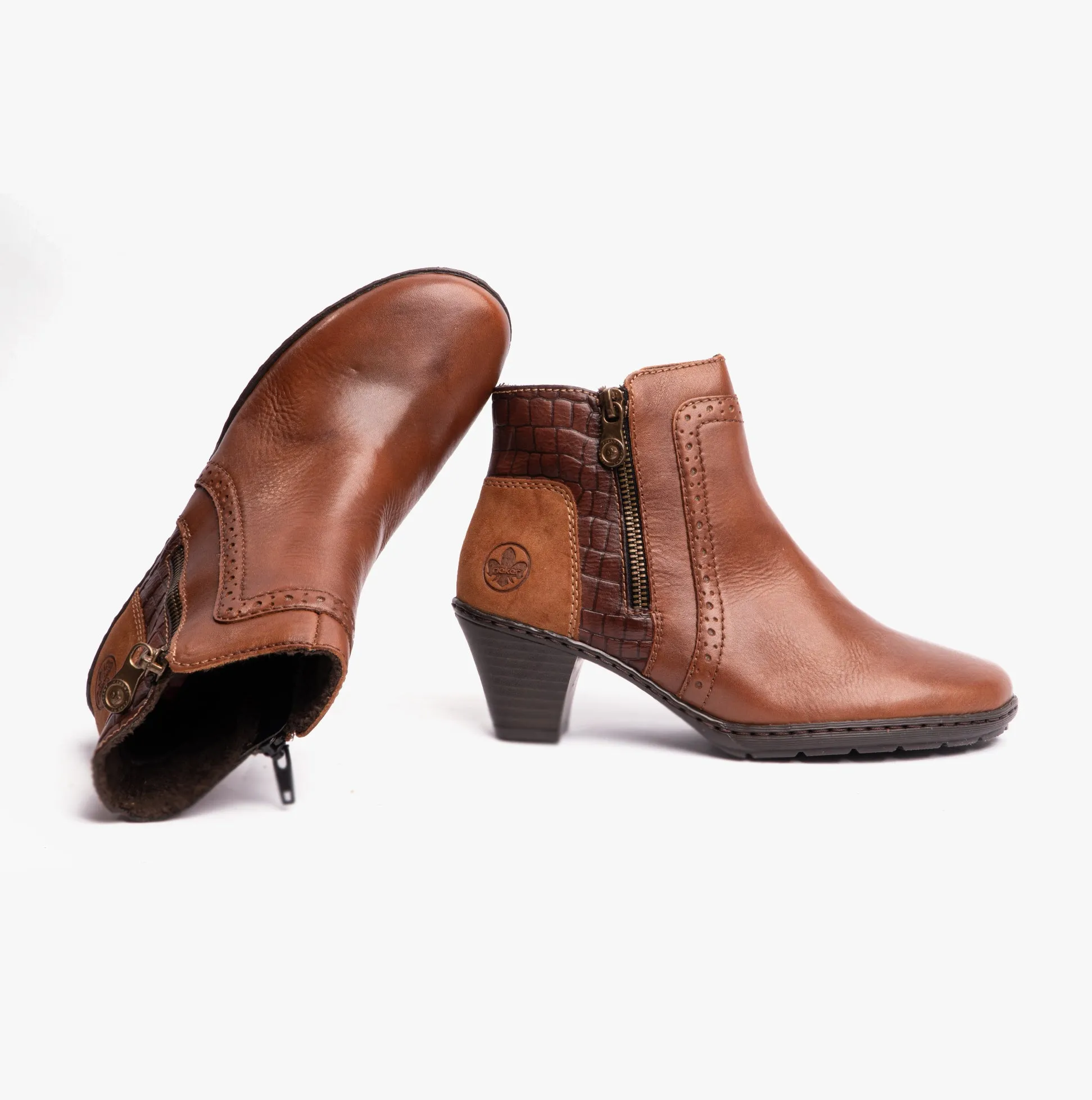 Rieker 57186-24 Womens Leather Boots Brown sold by Shuperb product image thumbnail 4