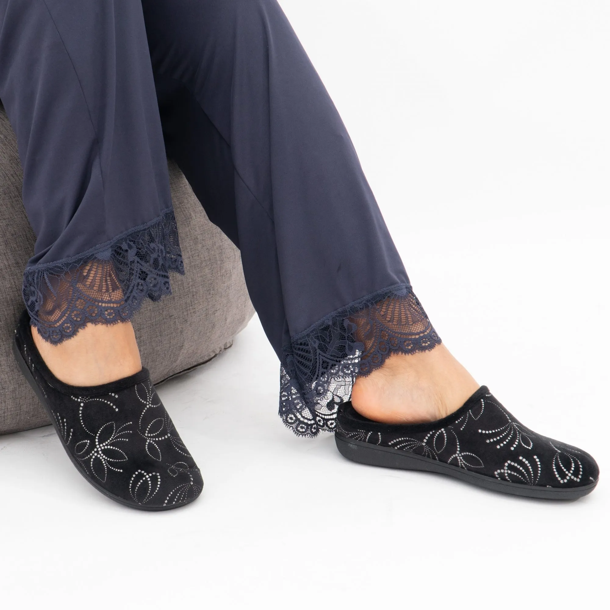 ELIZABETH Ladies Mule Slippers Black sold by Shuperb product image thumbnail 2