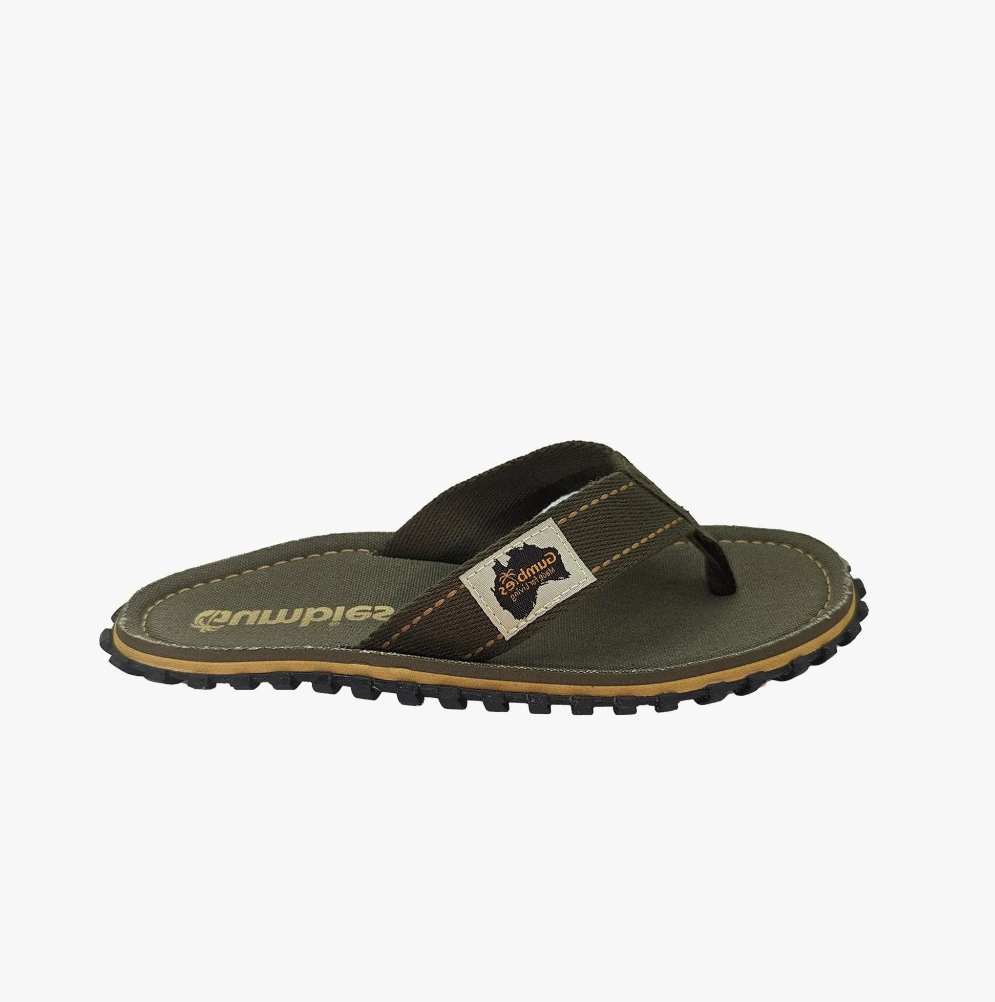 Gumbies ISLANDER Unisex Flip-Flops Classic Khaki sold by Shuperb