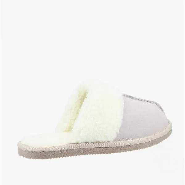 Hush Puppies ARIANNA Womens Suede Mule Slippers Beige sold by Shuperb product image thumbnail 4