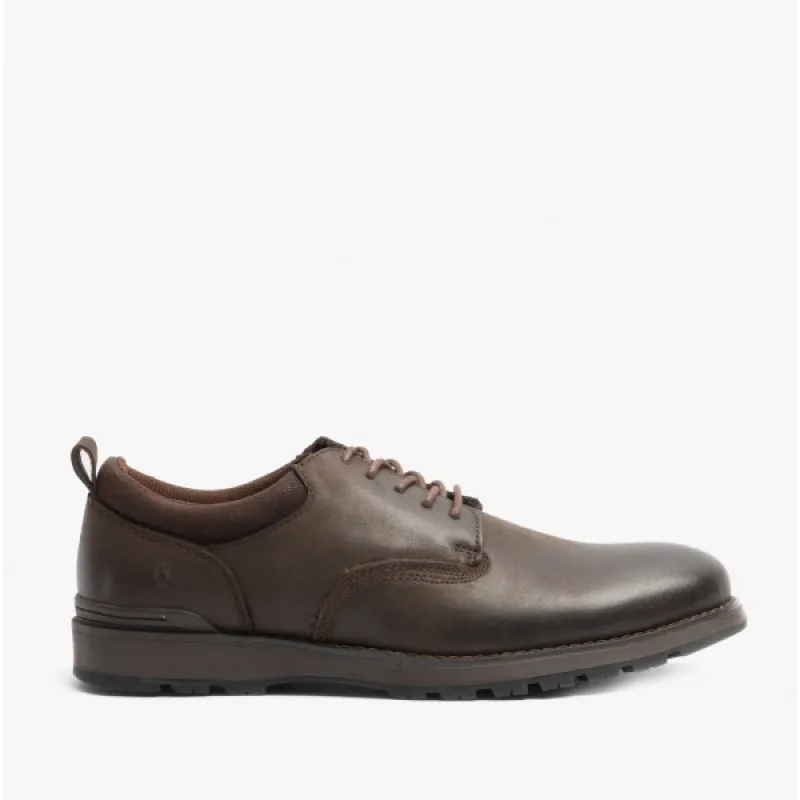 Hush Puppies DYLAN Mens Leather Derby Shoes Dark Brown sold by Shuperb