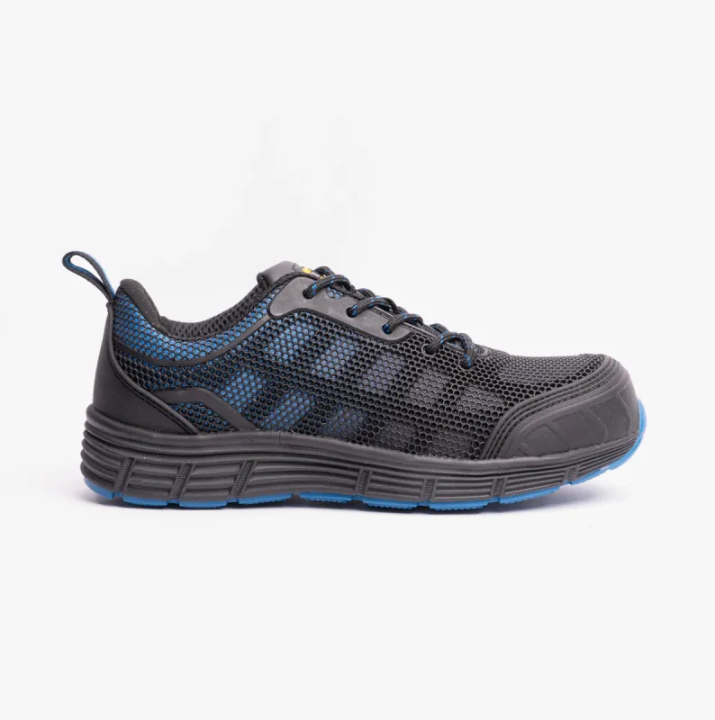 M9806A Unisex Safety Trainers Black/Blue sold by Shuperb