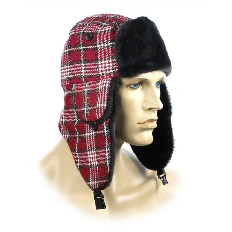 Royal Collection FASHION TRAPPER Womens Ushanka Hat Red sold by Shuperb