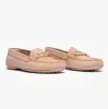 Barbour ASTRID Womens Buckle Loafers Beige sold by Shuperb