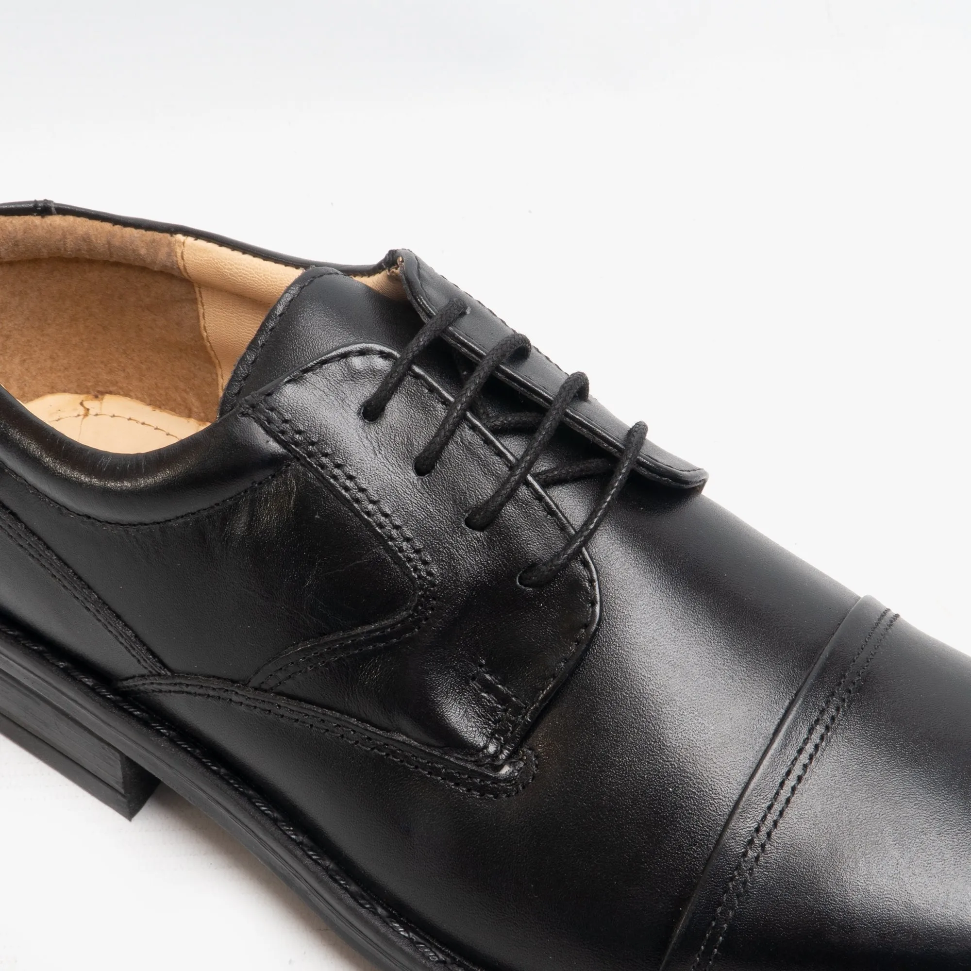 Roamers BARRETT Mens Leather Full Fit Capped Brogue Shoes Black sold by Shuperb product image thumbnail 3