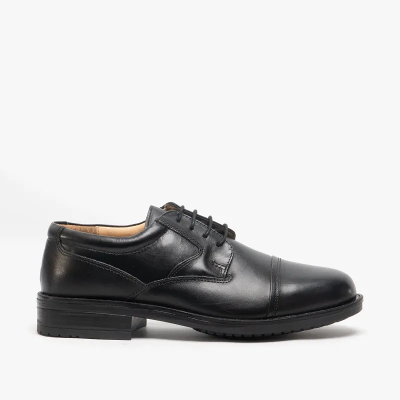Roamers BARRETT Mens Leather Full Fit Capped Brogue Shoes Black sold by Shuperb