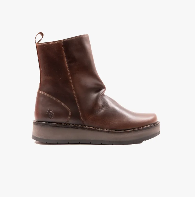 RENO053FLY Womens Boots Dark Brown sold by Shuperb