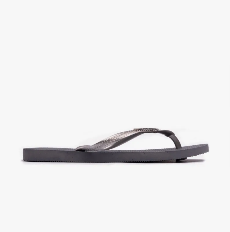 Havaianas SLIM LOGO METALLIC Womens Flip-Flop Sandals Steel Grey sold by Shuperb