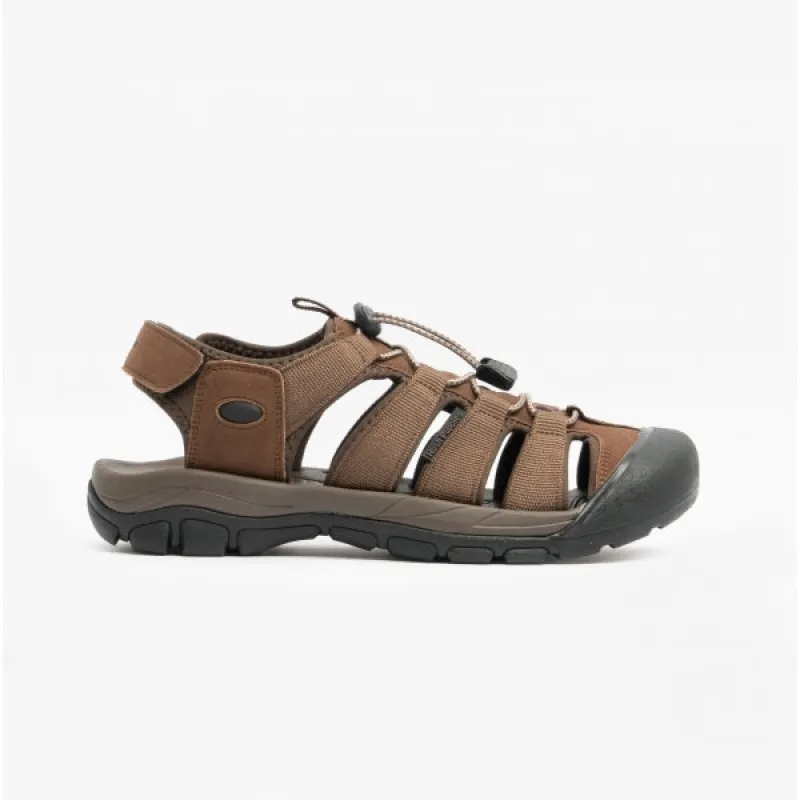 Hush Puppies PERU Mens Bungee Sandals Brown sold by Shuperb