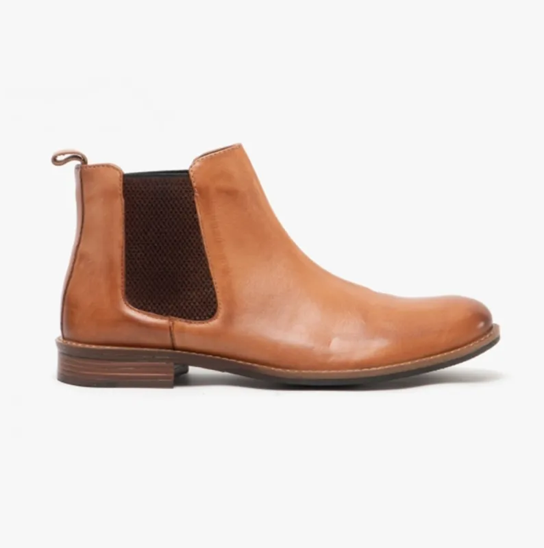 Roamers BEAU Mens Chelsea Boots Tan sold by Shuperb