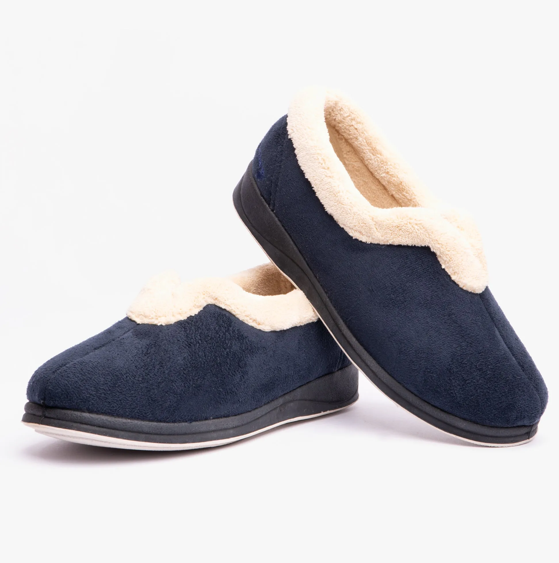 Padders CARMEN Womens (2E Fit) Full Slippers Navy sold by Shuperb product image thumbnail 2