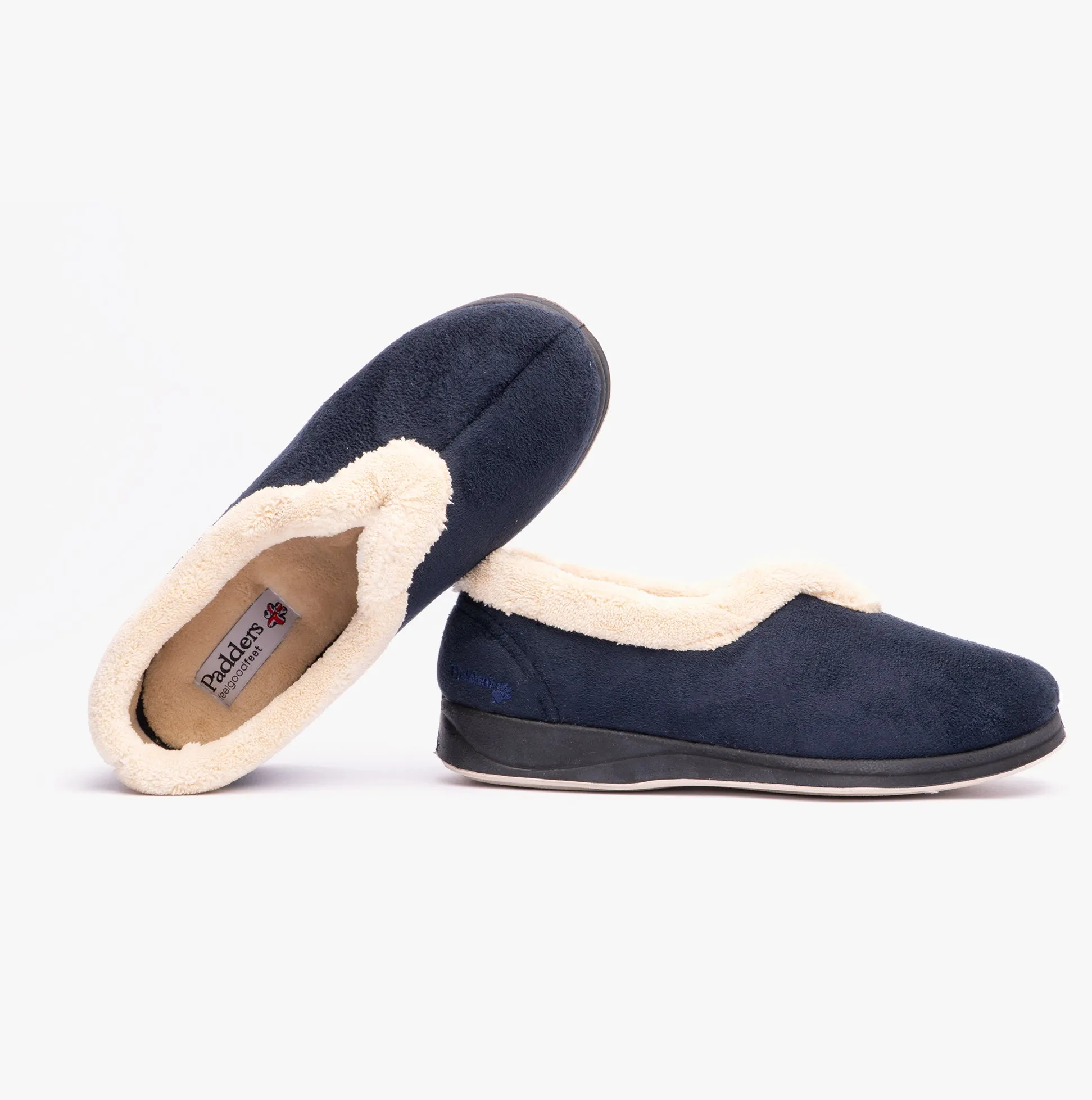 Padders CARMEN Womens (2E Fit) Full Slippers Navy sold by Shuperb product image thumbnail 4